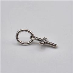 Pandora 925 ALE Sterling Silver Sparkling CZ Cross Dangle Charm Pendant 791310CZ